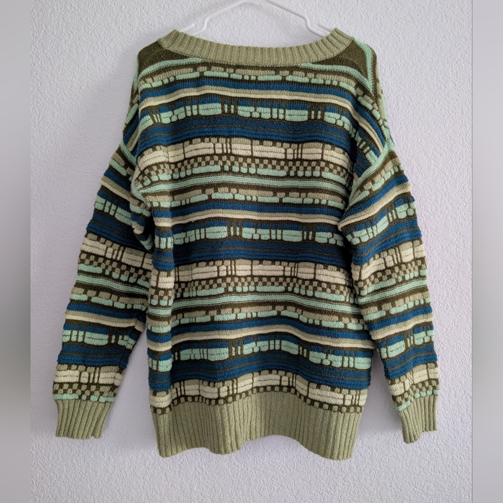 Wild Fable Green Chunky Knit Cosby Grandpa Sweater - Picture 2 of 4